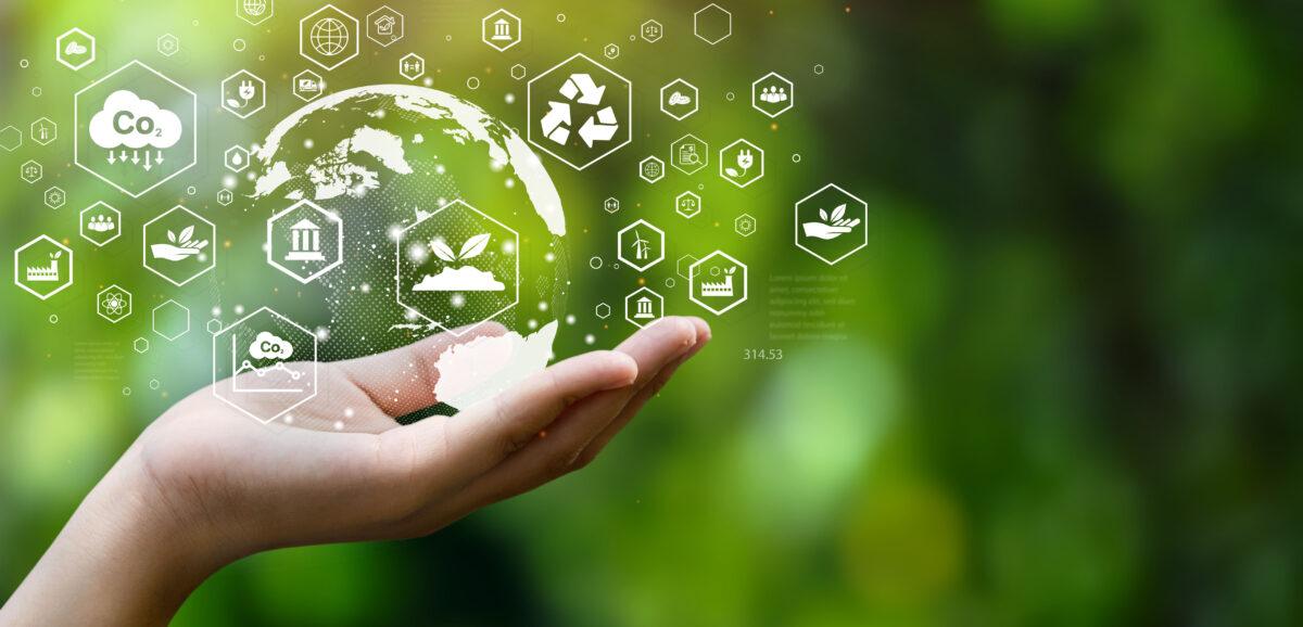 esg-icon-concept-environment-society-and-governance-energy-of-natural-gas-sustainable-and-ethical-business-on-network-connection-on-green-background